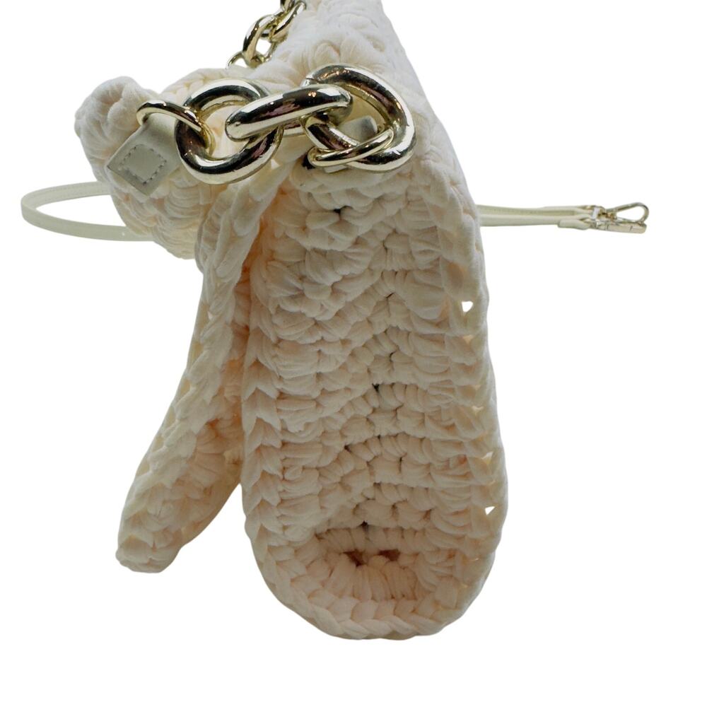 Zara Boho Hippie Earthy Natural Textured Crochet Woven Cream Cross Body Bag - Picture 6 of 11